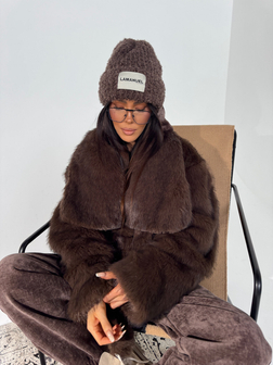 KURTKA FUTERKO FUZZY CZEKOLADA LAMANUEL