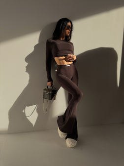 LEGGINSY DAMSKIE ORIGIN CZEKOLADA LAMANUEL