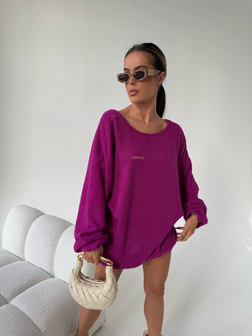 SWETER OVERSIZE EVEN FUKSJA LAMANUEL