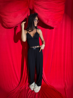 KOMPLET DAMSKI PIŻAMA PURE CZARNY LAMANUEL