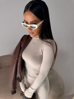 BLUZKA DAMSKA PRĄŻEK FUSION BEŻ LAMANUEL