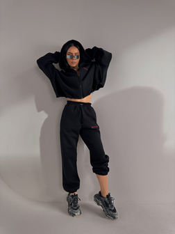 DRES DAMSKI OVERSIZE CREAMY CZARNY LAMANUEL