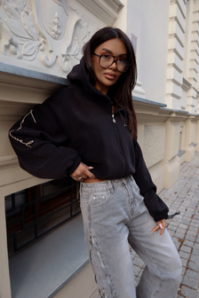 BLUZA DAMSKA OVERSIZE SNUG CZARNA LAMANUEL