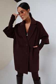 PŁASZCZ DAMSKI ETERNAL CZEKOLADA LAMANUEL