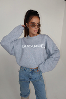 BLUZA DAMSKA OVERSIZE NOIR SZARA LAMANUEL