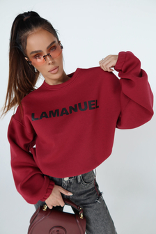 BLUZA DAMSKA OVERSIZE NOIR BORDO LAMANUEL