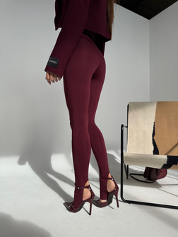 LEGGINSY DAMSKIE HIDDEN BORDO LAMANUEL
