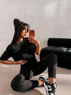 T-SHIRT DAMSKI BLUSH CZARNY OLA VOGA