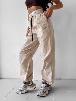 SPORTOWE SPODNIE CARGO Z WYSOKIM STANEM RAINY DAY LATTE OLA VOGA