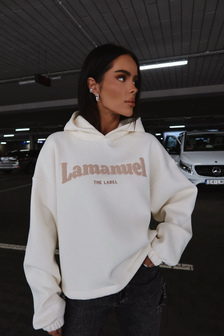 BLUZA DAMSKA OVERSIZE FLUFFY ECRU LAMANUEL