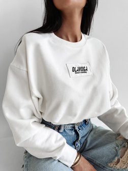 BLUZA DAMSKA CROP BEZ KAPTURA CINNAMON HAZE ECRU OLA VOGA