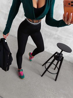 LEGGINSY DAMSKIE DOPASOWANE OLA VOGA TRIPLI CZARNE