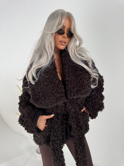 KURTKA FUTERKO DRAMATIC CZEKOLADA LAMANUEL